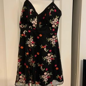 Black floral dress